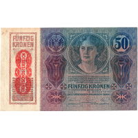 Австрия, 50 крон, 1914 г.(1919 г.). Редкий номинал в хорошем состоянии.