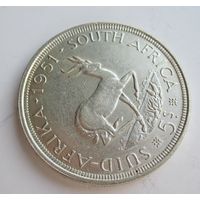 ЮАР 5 шиллингов 1951 , серебро .35-461