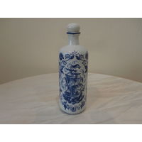 Бутылка фарфор луковая роспись Парусник Бригантина W Germany 60-е годы.