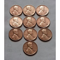 1 цент США, погодовка 1950-х, D