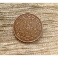 Werty71 Канада 1 цент 1911 Георг 5