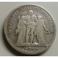 Франция 5 франков 1849г