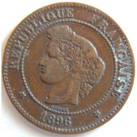 7. Франция 5 сантимов 1896 год