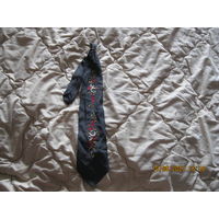 Винтажный галстук  с вышивкой