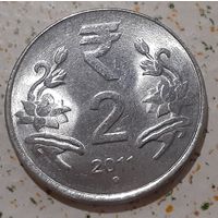 Индия 2 рупии, 2011 Ноида (11-4-5)