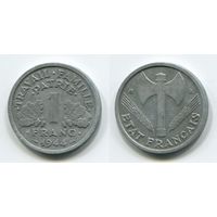 Франция. 1 франк (1944, буква B)