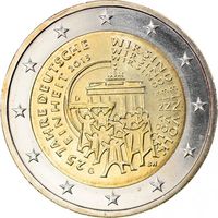 2 евро 2015 Германия J 25 лет объединению Германии UNC