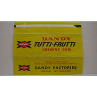 Обертка от жвачки Dandy Tutti-Frutti, Дания
