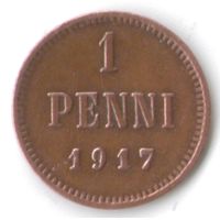 1 пенни 1917 год _состояние XF