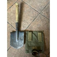 Советская сапёрная лопатка с боевой заточкой кромки с историей-афганская! Лопатка и каска от одного  владельца.