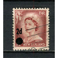 Новая Зеландия - 1958 - Королева Елизавета II с надпечаткой 2Р на 1 1/2Р - [Mi. 373F] - полная серия - 1 марка. Гашеная.  (Лот 63BU)