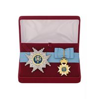 Комплект Знак и звезда ордена Серафимов - Швеция в подарочном футляре