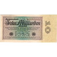 Германия, 10 миллиардов марок, 1923 г. Не частые!