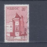 [1807] Французские колонии. Марокко 1955. Архитектура.20 ф. Гашеная марка.