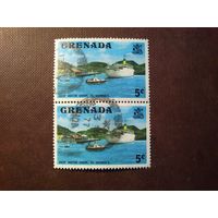 Гренада 1975 г. Глубоководный док, Сент-Джордж.Сцепка./45а/
