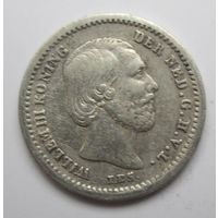 Нидерланды 5 центов 1850 серебро .22-85