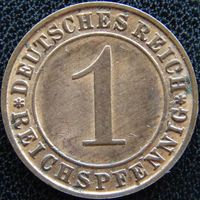 YS: Германия, 1 рейхспфенниг 1931D, KM# 37 (3)