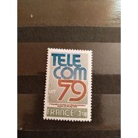 1979 Франция телекоммуникация чистая клей MNH** выпускалась одиночкой (5-6)