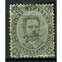 Королевство Италия - 1889 - Король Умберто I 45С - [Mi.51] - 1 марка. Гашеная.  (Лот 81AD)