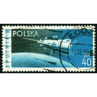 Советский искусственный спутник Земли и автоматические межпланетные станции, запускаемые к Луне Польша 1959 год 1 марка
