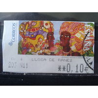 Испания 2005 Автоматная марка Живопись Е. Мелендеса 0,10 евро Михель-1,5 евро гаш