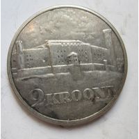 Эстония 2 кроны 1930  Замок Тоомпеа , серебро  .Т-.98