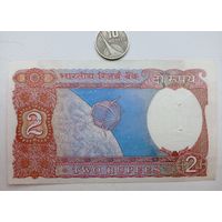 Werty71 Индия 2 Рупии 1976 UNC Банкнота Спутник степлер