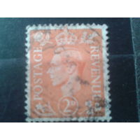 Англия 1938 Король Георг 6  2 пенса