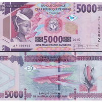 Гвинея 5000 франков  2015 год  UNC