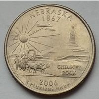 США 25 центов (квотер) 2006 г. P. Небраска