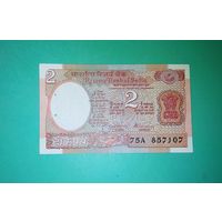 Банкнота 2 рупии Индия 1987 - 1997 г.