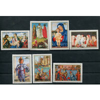 Монголия - 1972 - Картины итальянских художников - (отпечатки пальцев на клее у номинала 30) - [Mi. 722-728] - полная серия - 7 марок. MNH.  (Лот 238AP)