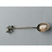 Изящная чайная ложка Снежинка, серебро 925 пр, с Рубля