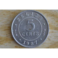 Белиз 5 центов 1987