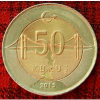 Турция 50 курушей 2015 г. (2)