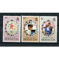 Бермуды (Заморская Территория Великобритании) - 1981 - Свадьба принца Чарльза и леди Дианы - [Mi. 401-403] - полная серия - 3 марки. MNH.  (Лот 152AN)