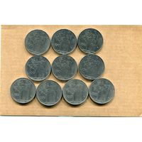 Италия 3 монеты по 100 лир (1956,77,79). На выбор