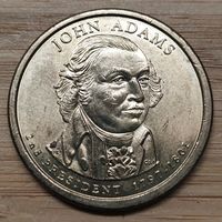 США 1 Доллар 2007. 2-й Президент - Джон Адамс (P)