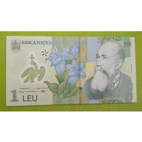Банкнота 1 лей Румыния 2005 г.
