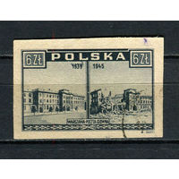 Польша - 1945/1946 - Восстановление Варшавы 6Z - [Mi.417] - 1 марка. Гашеная.  (Лот 69EQ)-T7P8