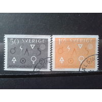 Швеция 1963 Индустриальное искусство, символы геометрии Полная серия
