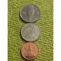 Южная Корея - 10 + 50 + 100  вон - 2015 - Набор из 3 монет