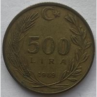 Турция 500 лир 1989 г.