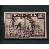 Польша - 1945/1946 - Восстановление Варшавы 10Z - [Mi.419] - 1 марка. Гашеная.  (Лот 70EQ)-T7P8