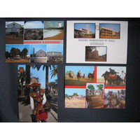 Три почтовые карточки Бенина + карточка "Типичное Марокко"