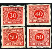 Служебные марки Чехословакия 1928 год 4 марки
