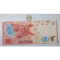 Werty71 Аргентина 20 песо 2017 UNC банкнота