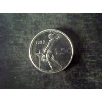 Монеты. Италия 50 Лир 1993.