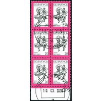 Четвертый стандартный выпуск Беларусь 2000 год (372) сцепка из 6-ти марок