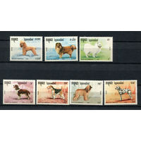 Камбоджа - 1990 - Собаки - [Mi. 1127-1133] - полная серия - 7 марок. MNH.